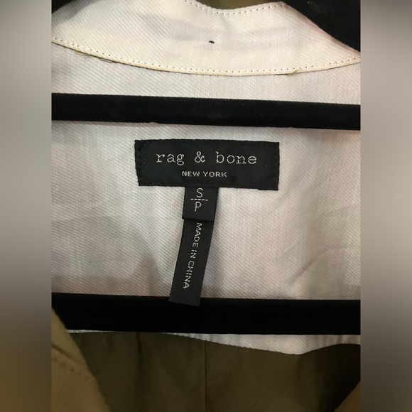 Rag & Bone olive green cropped button down - Picture 3 of 6